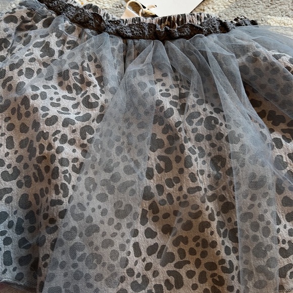 NWT ZARA tulle overlay leopard skirt - Picture 2 of 5